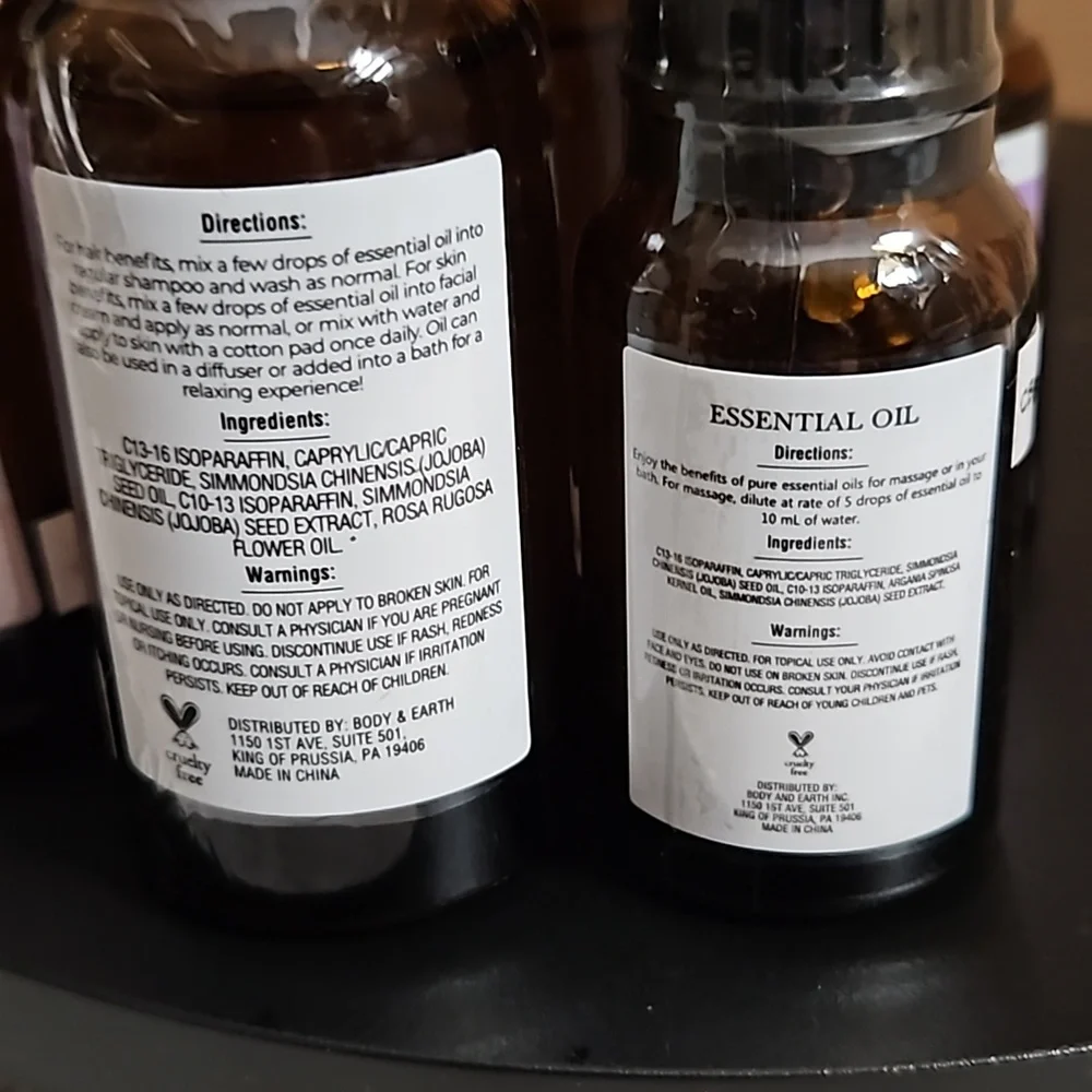 Rose and Lavendar Essential Oils 1 fl oz and .3 fl oz